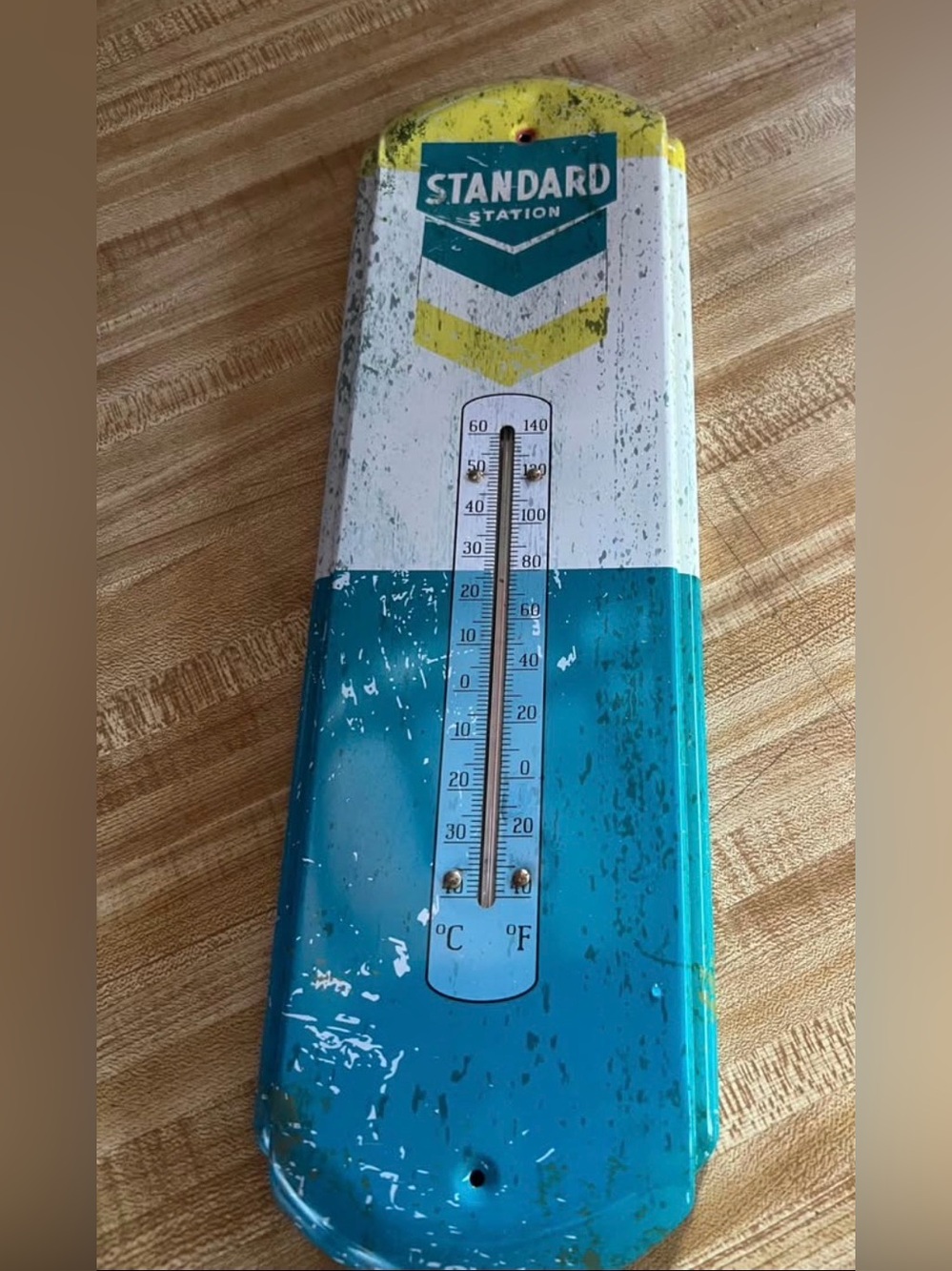 Vintage Standard Station Thermometer That Came Out Of An Old Barn
